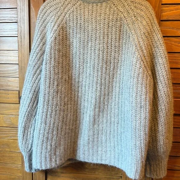 Sezane Emile Cardigan in Mottled Grey- Size L - like new! - Picture 2 of 6